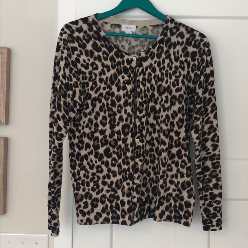 Animal print cardigan